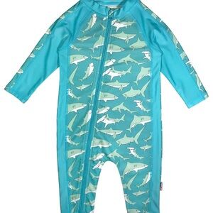 SwimZip Deep Blue Sharks Rashguard